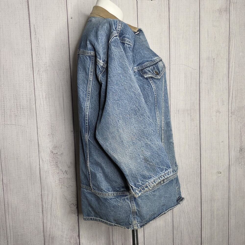 Vintage Levi's 932 Long Denim Chore Jacket Corduroy Collar USA - Picture 5 of 8